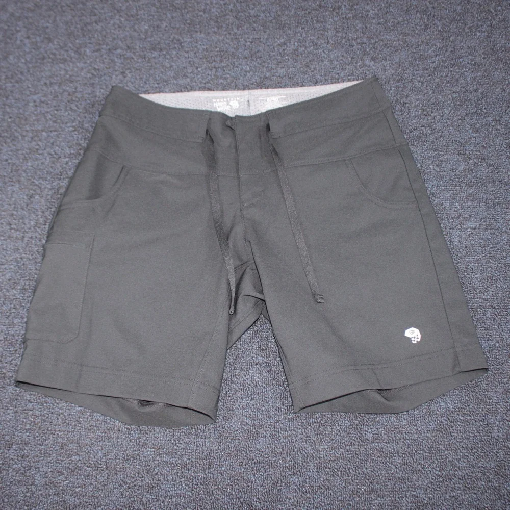 Mountain Hardwear Dynama Short Womens 8 Black Hiking Drawstring Stretch Gorpcore